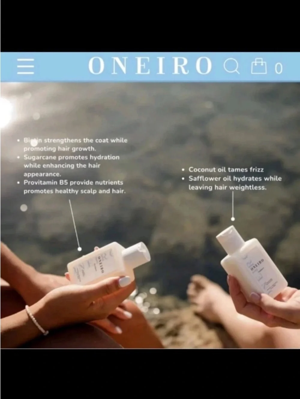 Sealed ONEIRO Subchasers Travel Size shampoo &conditioner set (100ml bottles)